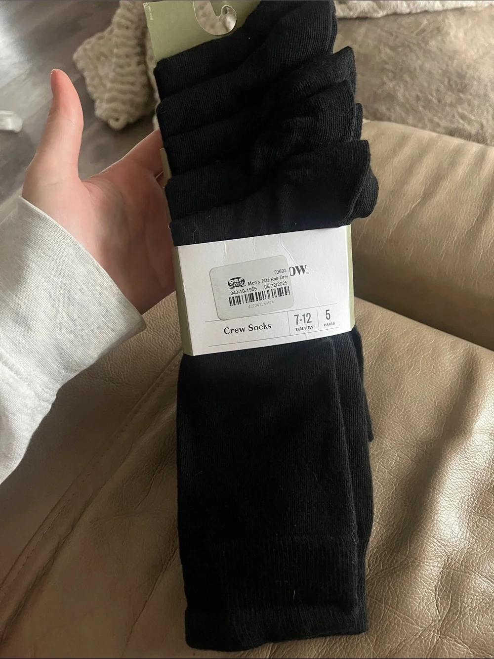 Goodfellow & Co Black Crew Socks - 5 Pack